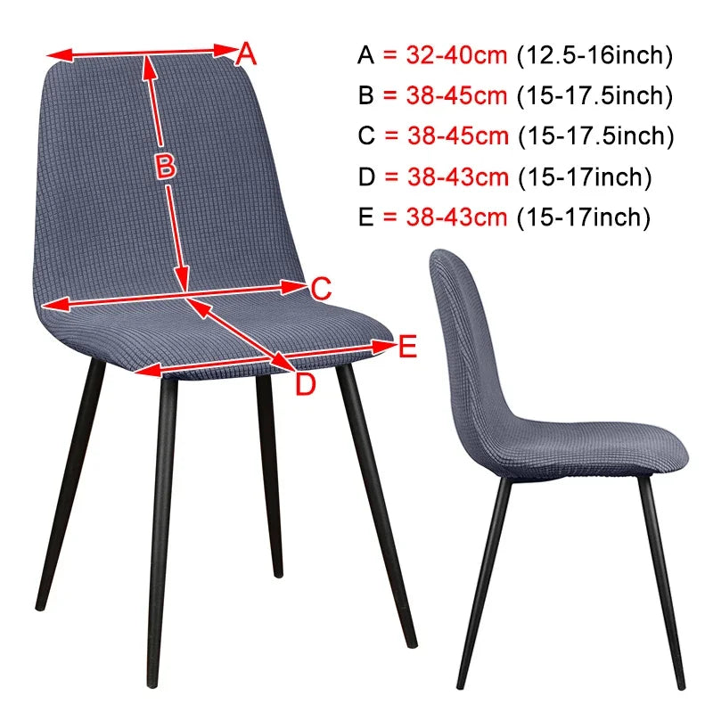 Scandinavian velvet chair cover - Curved backrest