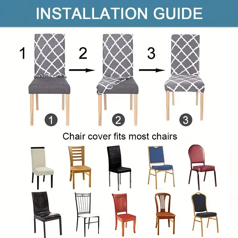 Stretch Printed Chair Cover - Perfect Fit