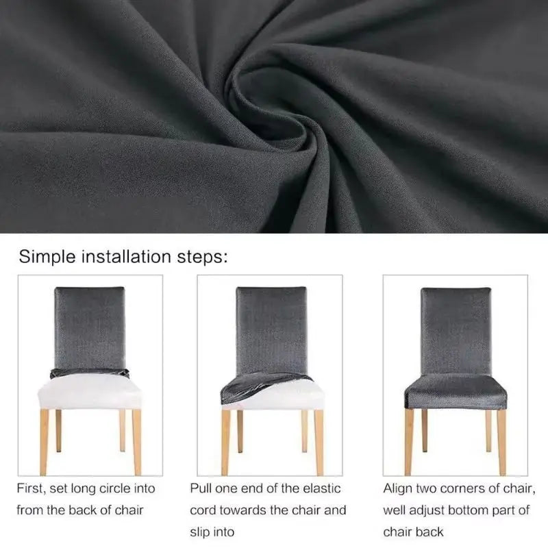Solid Stretch Chair Cover - Perfect Fit